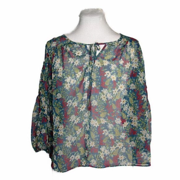 Pins & Needles Tops - Pins & Needles Sheer BohoFloral Top